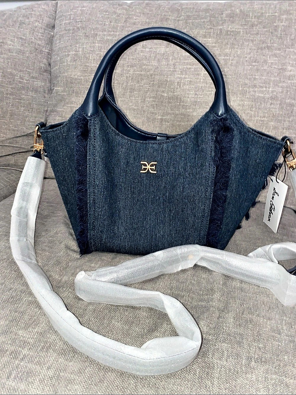 Sam Edelman Irina Denim Tote Bag in Blue BNWT